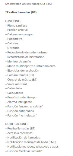 Smartwatch Knock Out 5151